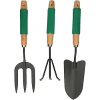 Kinzo 3tlg. Gartenwerkzeug-Set in Grün - onesize