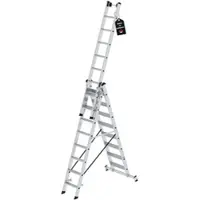 Proregal Stufen-Mehrzweckleiter 3-teilig mit nivello-Traverse 3x8 Stufen