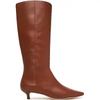 Ralph Lauren für Damen. 802P15725002 Hohe Francesca-Stiefel aus braunem Kalbsleder (36), 3 bis 5 cm, Reißverschluss, Lässig