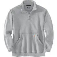 Carhartt - Marquette 1/4-Zip Mock-Neck Sweatshirt - Pullover Gr M grau