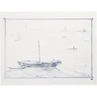 Papstar 100 Tischsets, Papier 30 cm x 40 cm weiss (Ruderboot)