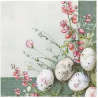 Papstar Servietten, 3-lagig 1/4-Falz 40 cm x 40 cm "Pastell Eggs", 8 x 50 Stück 400 Stück