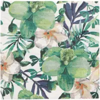 Papstar 200 Servietten, 3-lagig 1/4-Falz 33 cm x 33 cm "Tropic" (88246, 10x20 Stück)