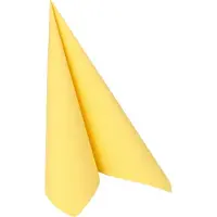 Papstar 20 Servietten "ROYAL Collection" 1/4-Falz 40 cm x 40 cm Gelb