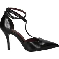 Tamaris Damen T-Strap Pumps mit spitzer Kappe und Stilettoabsatz 1-22461-47, Größe:40 EU, Farbe:Schwarz