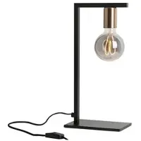 ROSSINI ILLUMINAZIONE Twin Tischleuchte E27 IP20 Schwarz/Messing satiniert – Rossini
