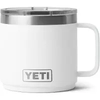 Yeti Rambler Stackable Mug 2.0 14oz Mag Slider Lid, White, stapelbare Tasse mit Deckel, Thermo, 414 ml