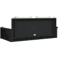 vidaXL Schaukelbank mit Kissen Schwarz 119 x 56 x 48 cm Poly Rattan