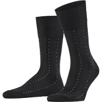 Falke Socken "Tiago Dotted Line", Herren, Gr. 41-42, schwarz (schwarz (3000)), Obermaterial: 93% Baumwolle CO. 5% Polyamid PA. 2% Elasthan EL., glatt, Socken Socken