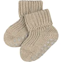 Falke Cotton Catspads Babys Haussocken, 74-80, Beige, Uni, Baumwolle