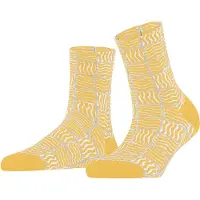 Falke Socken "Coast Tile", Damen, Gr. 35-38, gelb (banana (1333)), Obermaterial: 75% Baumwolle CO. 23% Polyamid PA. 2% Elasthan EL., glatt, Socken Socken