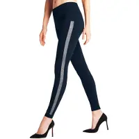 Falke Clean Intensity Damen Leggings, S, Blau, Streifen