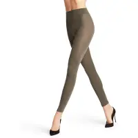 Falke Softmerino Damen Leggings, 42-44, Grün, Uni, Schurwolle