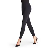 Falke Feinstrumpfleggings "Seamless", Damen, Gr. S 36-38, blau (marine (6179)), Obermaterial: 93% Polyamid PA. 7% Elasthan EL., Strumpfhosen Feinstrumpfleggings