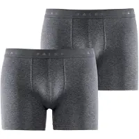 Falke Boxer "Daily Comfort", Herren, Gr. M, 2 Stk., grau (dunkelgrau, heather (3278)), Obermaterial: 96% Baumwolle CO. 4% Elasthan EL., Unterhosen Boxer