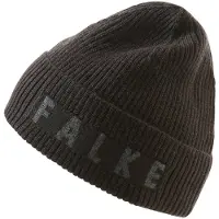 Falke Unisex Mütze, Onesize, Braun, Rippe,Jacquard, Schurwolle