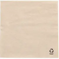 Papstar Servietten, 1-lagig 1/4-Falz 33 cm x 33 cm natur aus recyceltem Papier 5000 Stück