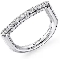 Rosato - Modern silver ring with zircons Bianca RZBI33 - Circuit: 58 mm