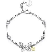 Brosway Charming Bicolor Bracelet With Butterfly Chakra Crystals Bhkb170