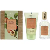 4711 Set : Acqua Colonia White Peach & Coriander, EdC, Unisex, 50 ml + Acqua Colonia, White Peach & Coriander, feuchtigkeitsspendendes Duschgel, Körper, alle Hauttypen, 75 ml