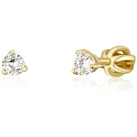 JVD Charming gold-plated stud earrings with zircons SVLE1501XH2GO - Diameter: 0.6 cm