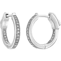 Silvego Silver earrings with zircons JASMIN JJJE0105 with a unique clasp