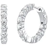 Silvego Luxury round earrings with zircons MW02722A
