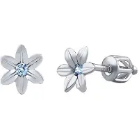 Silvego Silver Flower Earrings Beauty withue Brilliance Zirconia SILVEGOB70449BDSLB