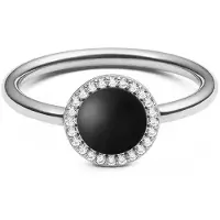 Daniel Wellington Elegant Ring With Black Agate And Crystals Audrey Dw0040138