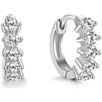 Beneto Round silver earrings AGUC2235 (L)