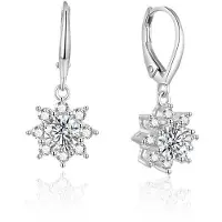 Beneto Silver glittering earrings AGUC1842 (L)