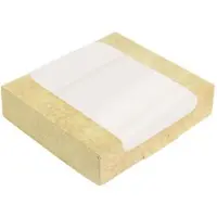 Monouso - Quadratische Verpackungen für Bäckereien Kraft 24x24x6cm (50 Stück)