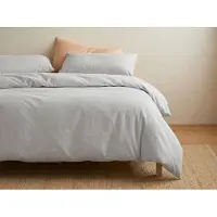 Yumeko Bettwäsche-Set Jersey Baumwolle 135x200 Grau - Eco, Bio & Fairtrade