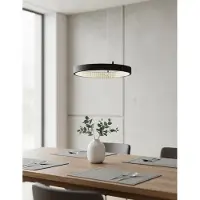 Nova Luce PRESTON LED Pendelleuchte Schwarz 30W Warmweiss 120x40cm dimmbar 9865140