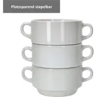 MamboCat 6er Set Stiva Suppenschale weiß 250 ml