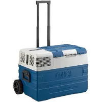 TZS First Austria - Kompressor-Kühlbox 52L - bis -20°C - Bluetooth-App - 45 dB(A) - AC 100-240V DC 12V 24V - Campingkühlbox - Blau-Grau