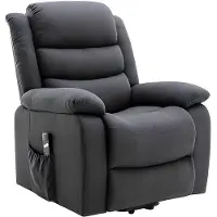 Vente-Unique.nl Sessel Mit Gerader Rückenlehne Nadine Anthrazitgrau 94 cm