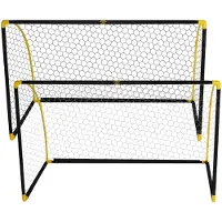 Umbro fußballtor Set mit 2 Stück - Fussballtor 180 x 91 x 120 cm - Fussball Trainingszubehör für Innen und Außen - Schwarz/Gelb