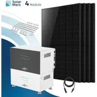 SolarMars Balkonkraftwerk 2000 Watt mit Speicher SunEnergyXT 500 Set - 2000Wp ‚Äì 4 Module üî• / 1x B500 / Ziegeldach
