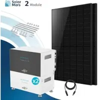 SolarMars Balkonkraftwerk 2000 Watt mit Speicher SunEnergyXT 500 Set - 1000Wp ‚Äì 2 Module / 2x B500 / Ziegeldach