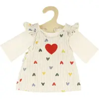 Heless Puppen-Kordkleid "Herz-Konfetti" mit T-Shirt, Gr. 35-45 cm