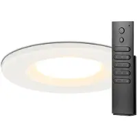HOFTRONIC™ LED Einbaustrahler 6W 650lm 2700K IP65 Weiß dimmbar Fernbedienung