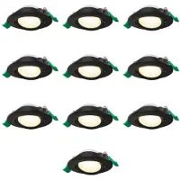 HOFTRONIC™ LED Einbaustrahler 6W 570lm CCT Schwenkbar Schwarz 10er Set