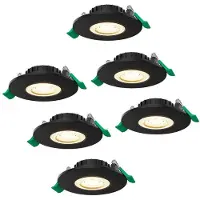 HOFTRONIC™ LED Einbaustrahler 6W 570lm CCT 2700K-6000K Schwarz 6er Set