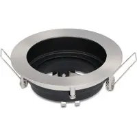 HOFTRONIC™ LED Einbaustrahler 100mm GU10 Fassung Rund Edelstahl IP20