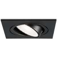 HOFTRONIC™ LED Einbaustrahler 4W 345 Lumen 6500K Schwarz Viereckig Schwenkbar GU10 IP20 Dimmbar