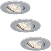 HOFTRONIC™ LED Einbaustrahler 6W 570lm 4000K Dimmbar Schwenkbar Edelstahl 3er Set