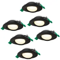 HOFTRONIC™ 6x LED Einbaustrahler 6W 570lm CCT Schwarz kippbar