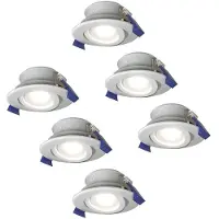 HOFTRONIC™ LED Einbaustrahler Lima 4W 6500K GU10 IP65 Weiß Dimmbar Schwenkbar 6er Set