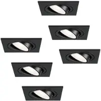 HOFTRONIC™ LED Einbaustrahler 4W 6500K GU10 Schwarz 6er Set